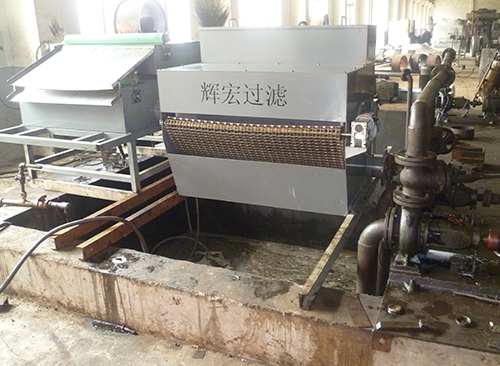 鼓式過濾機(jī)工作中